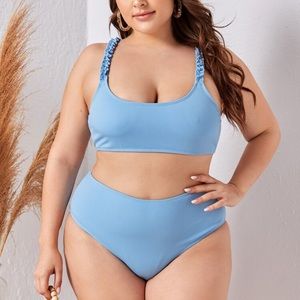 Blue swim suit set